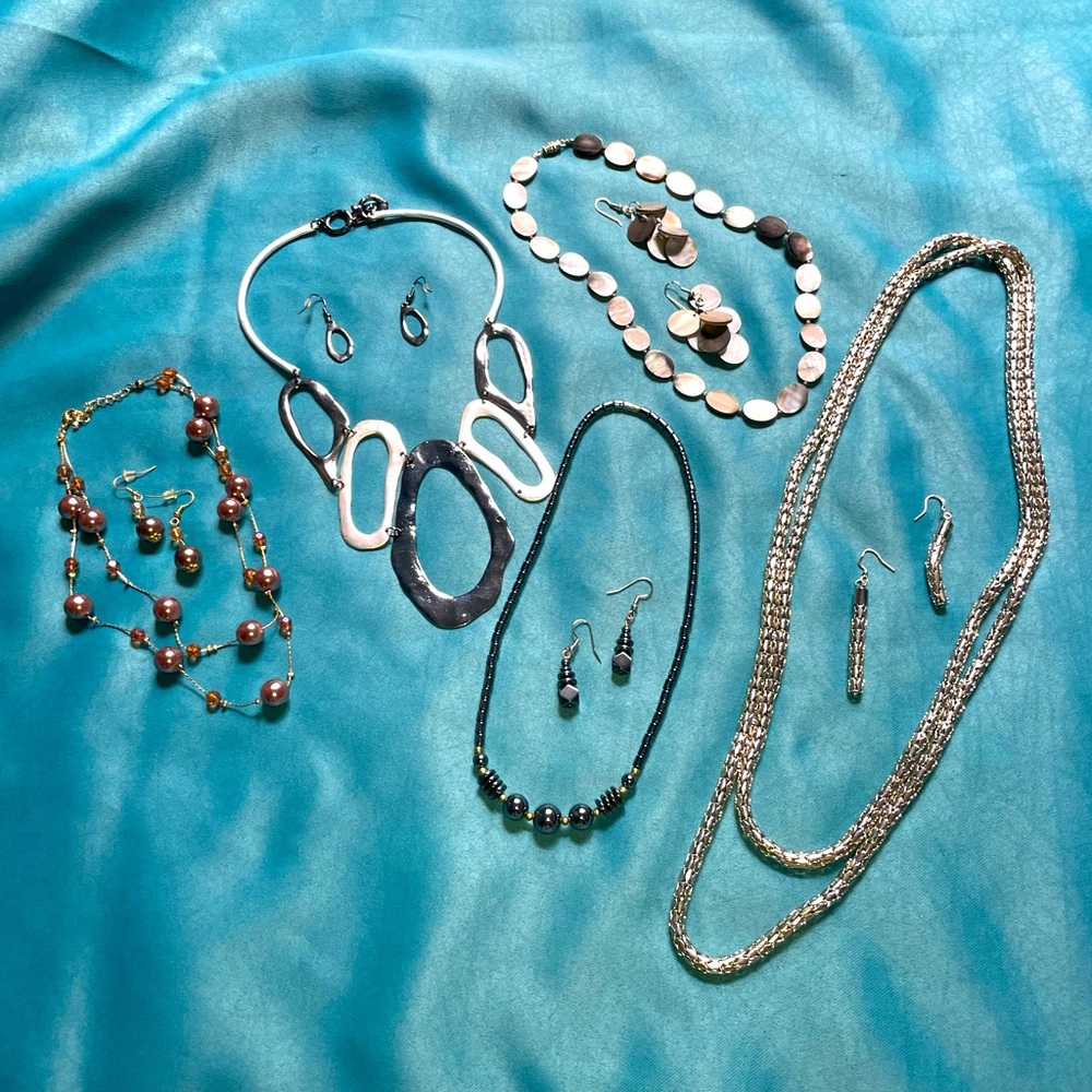 Lot of necklace and earring sets